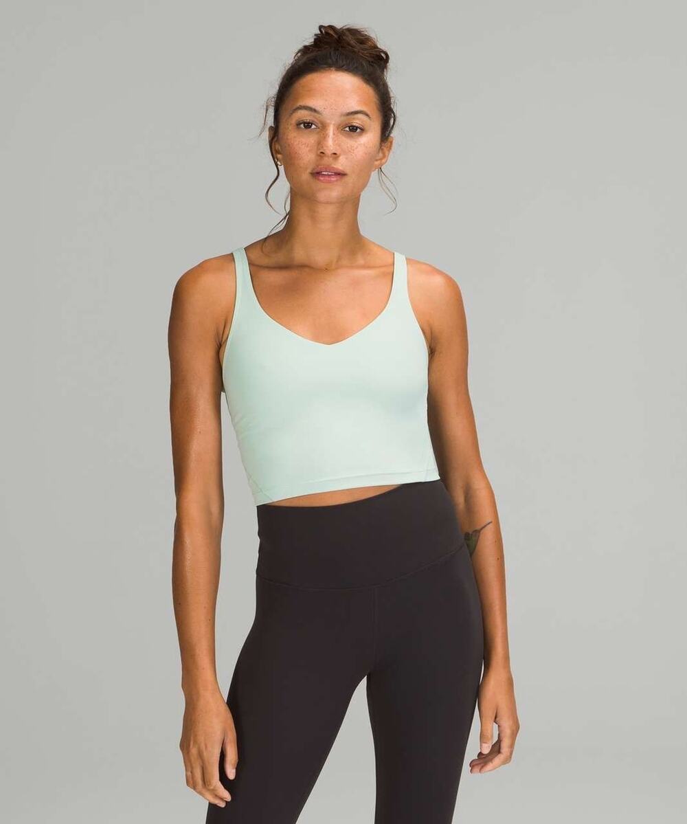 Lululemon Align Tank Top Light Mint Green Built In Bra Size 4
